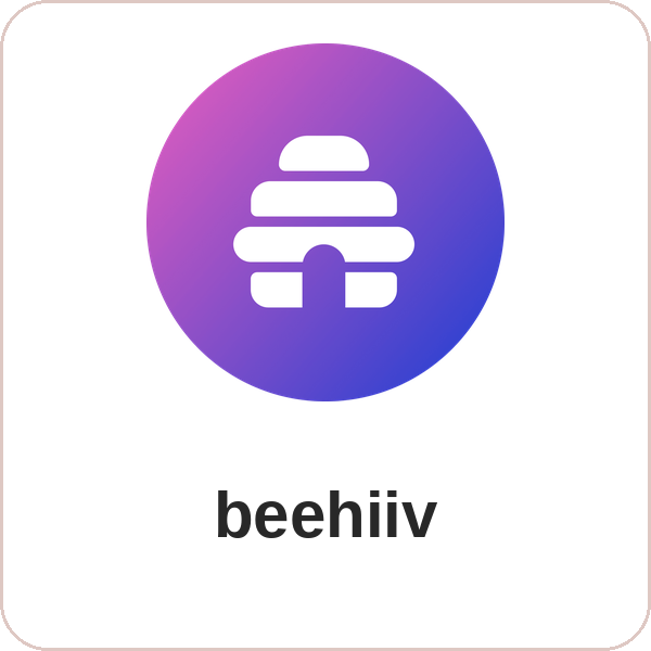 beehiiv logo, link to the Spilled Ink newsletter on beehiiv