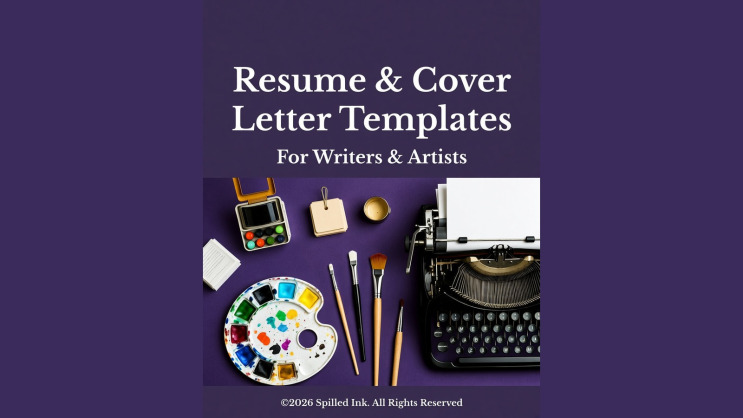 Cover of Resume & Cover Letter Templates for Writers & Artists, a fillable PDF and EPUB template set