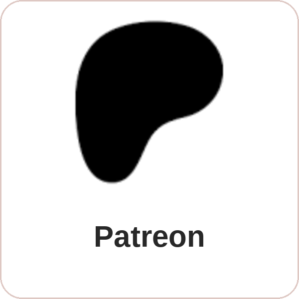 Patreon logo, link to Ink and Echo on Patreon