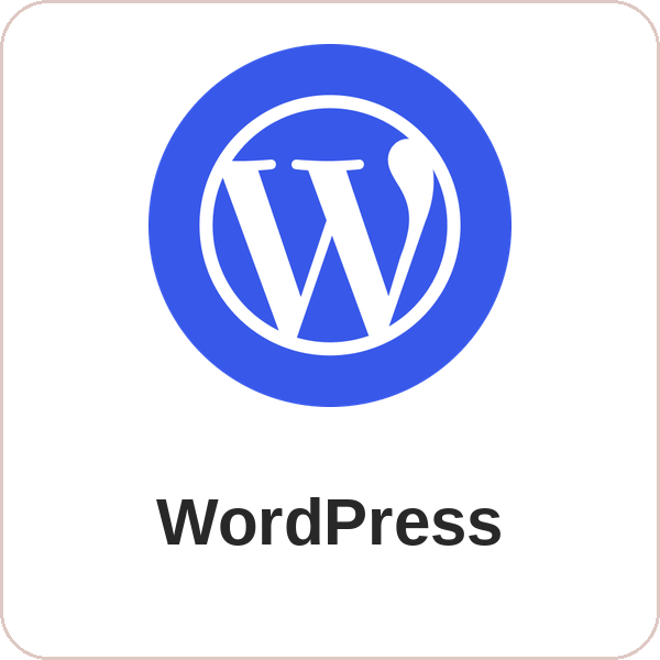 WordPress logo, link to Spilled Ink on WordPress